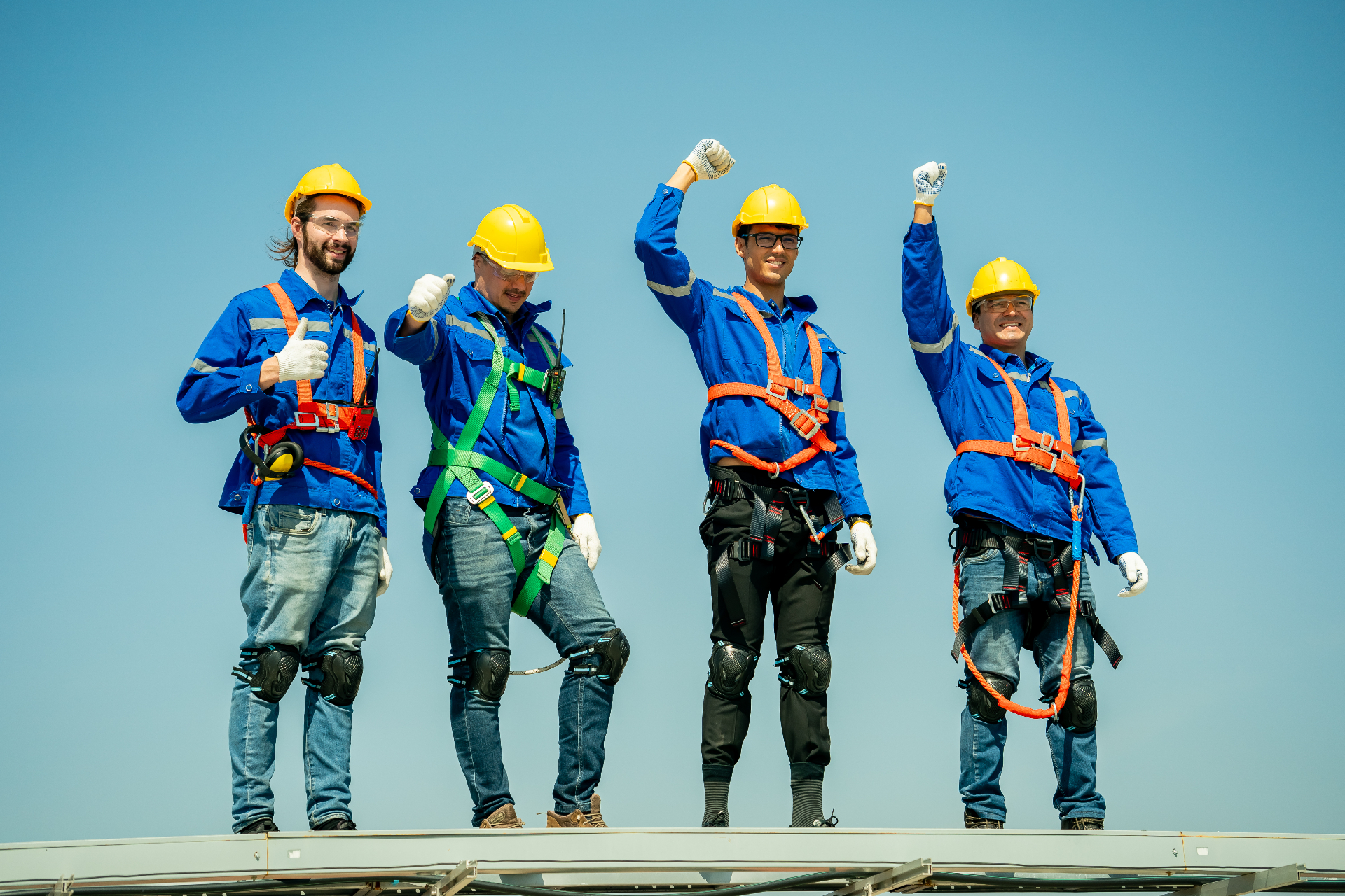 La squadra Nordest Coperture al lavoro